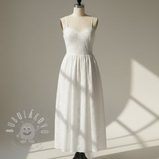 Bavlněná látka EMBROIDERY 2 side Camelia