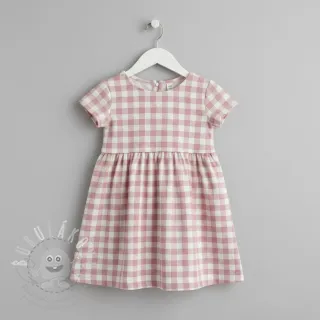 Bavlněná látka FLANNEL BIG Check light pink