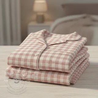 Bavlněná látka FLANNEL BIG Check light pink