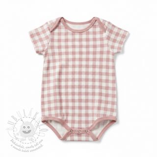 Bavlněná látka FLANNEL BIG Check light pink