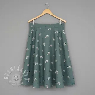 Bavlněná látka FLANNEL Zebras green