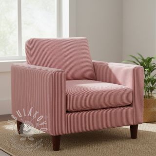 Dekorační látka DOBBY Colored stripe cherry