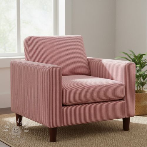 Dekorační látka DOBBY Colored stripe cherry