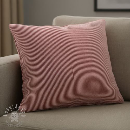 Dekorační látka DOBBY Colored stripe cherry