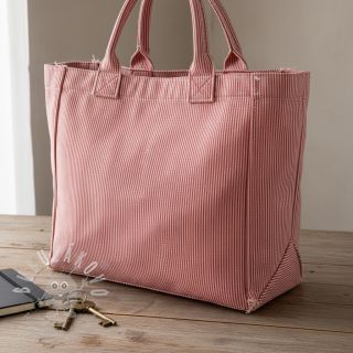 Dekorační látka DOBBY Colored stripe poppy red