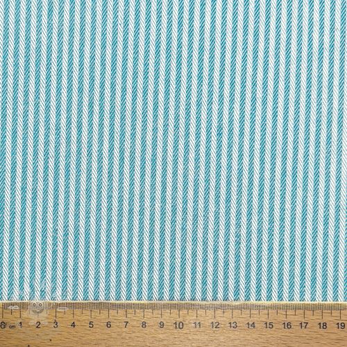 Dekorační látka DOBBY Colored stripe turquoise