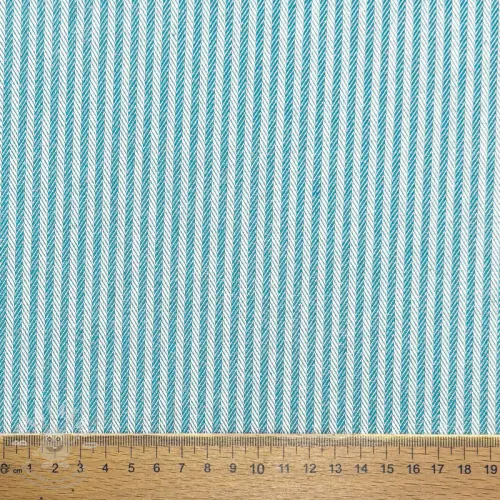 Dekorační látka DOBBY Colored stripe turquoise