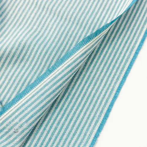 Dekorační látka DOBBY Colored stripe turquoise