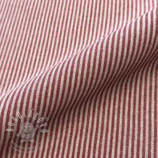Dekorační látka DOBBY Colored stripe burgundy