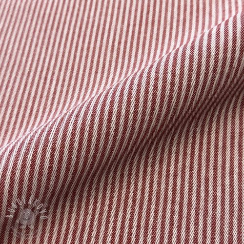 Dekorační látka DOBBY Colored stripe burgundy