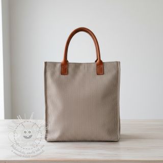 Dekorační látka DOBBY Colored stripe coffee