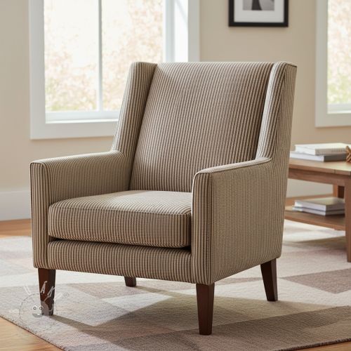 Dekorační látka DOBBY Colored stripe coffee