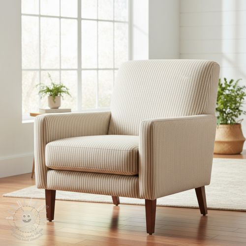 Dekorační látka DOBBY Colored stripe sand