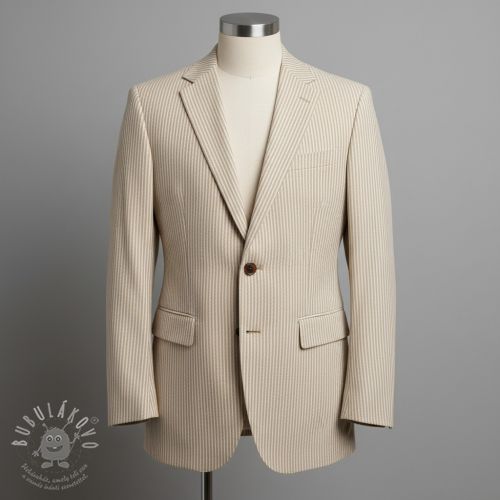 Dekorační látka DOBBY Colored stripe sand