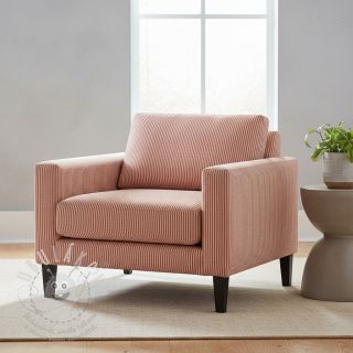 Dekorační látka DOBBY Colored stripe dark orange