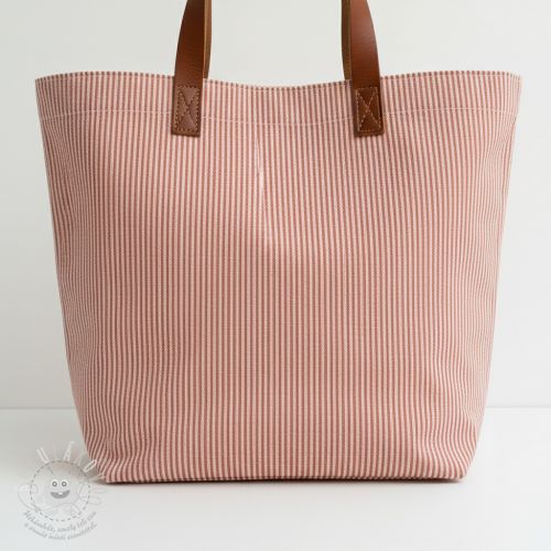 Dekorační látka DOBBY Colored stripe dark orange