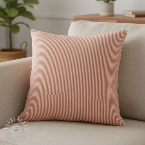 Dekorační látka DOBBY Colored stripe dark orange