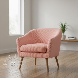 Dekorační látka DOBBY Colored stripe coral