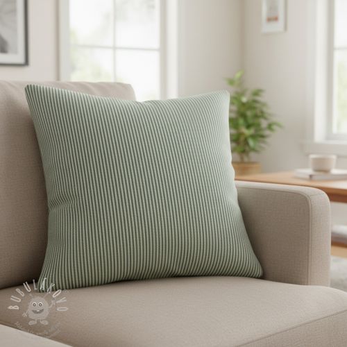 Dekorační látka DOBBY Colored stripe bottle green