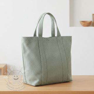 Dekorační látka DOBBY Colored stripe bottle green