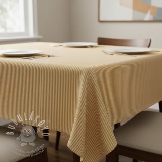 Dekorační látka DOBBY Colored stripe ochre