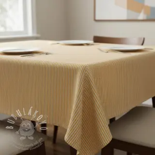 Dekorační látka DOBBY Colored stripe ochre