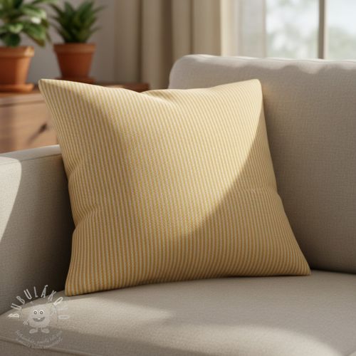 Dekorační látka DOBBY Colored stripe ochre