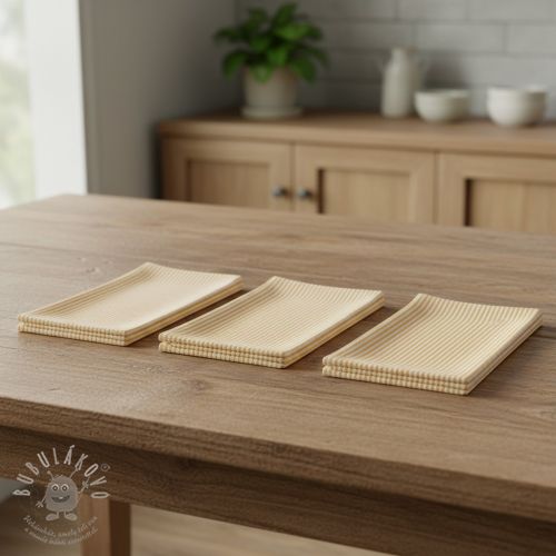 Dekorační látka DOBBY Colored stripe ochre