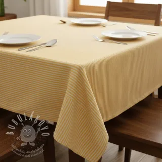 Dekorační látka DOBBY Colored stripe warm yellow