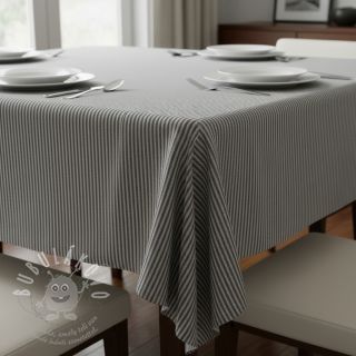 Dekorační látka DOBBY Colored stripe graphite