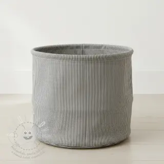 Dekorační látka DOBBY Colored stripe graphite