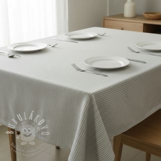 Dekorační látka DOBBY Colored stripe light grey