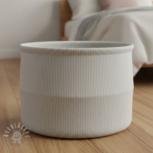 Dekorační látka DOBBY Colored stripe light grey