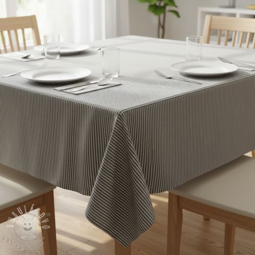 Dekorační látka DOBBY Colored stripe black