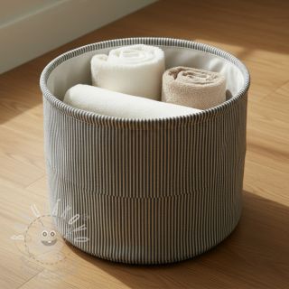 Dekorační látka DOBBY Colored stripe black