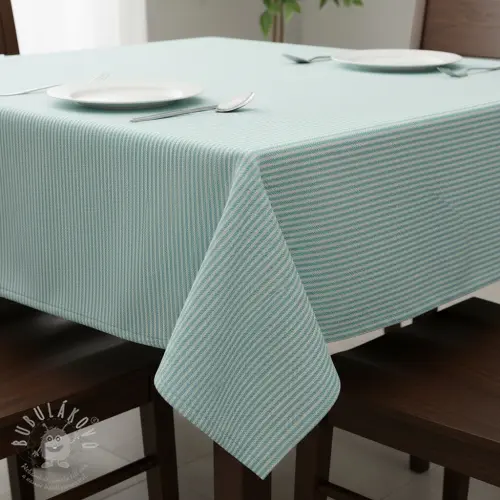 Dekorační látka DOBBY Colored stripe mint