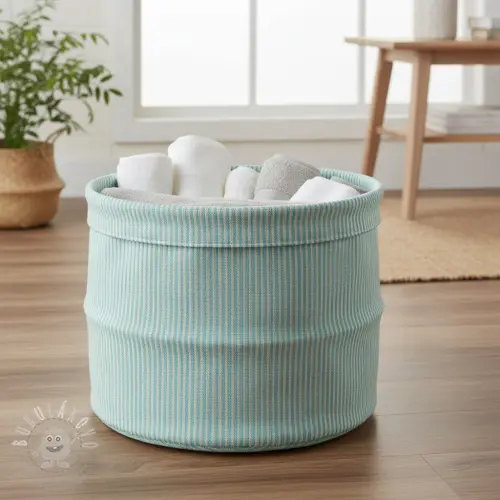 Dekorační látka DOBBY Colored stripe mint