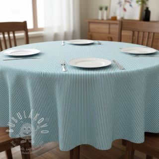 Dekorační látka DOBBY Colored stripe turquoise