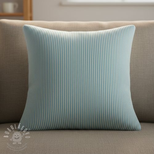 Dekorační látka DOBBY Colored stripe turquoise