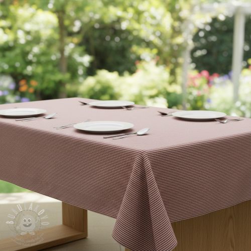 Dekorační látka DOBBY Colored stripe burgundy