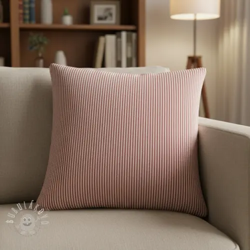 Dekorační látka DOBBY Colored stripe burgundy
