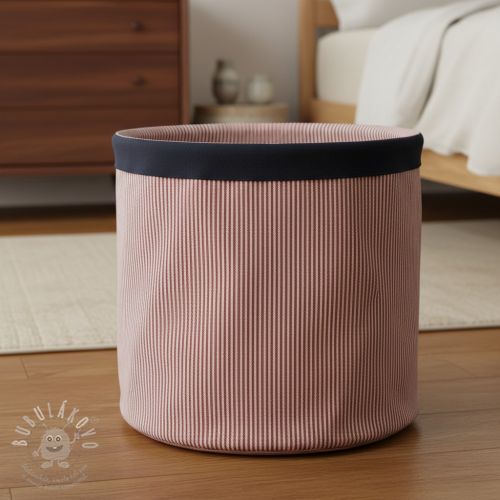 Dekorační látka DOBBY Colored stripe burgundy