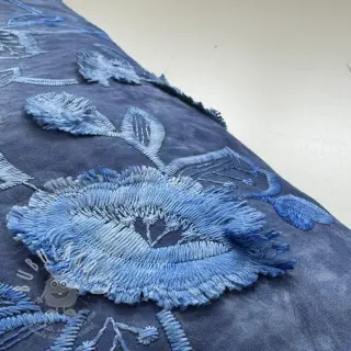 Bavlněná látka TIE DYE EMBROIDERY Flora design B