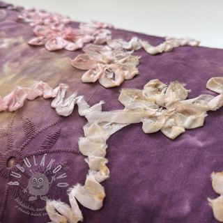 Bavlněná látka TIE DYE EMBROIDERY Eva tape design D