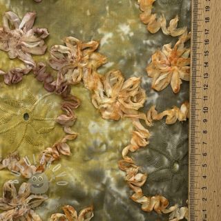 Bavlněná látka TIE DYE EMBROIDERY Eva tape design E