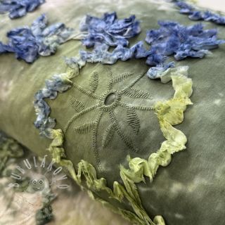 Bavlněná látka TIE DYE EMBROIDERY Eva tape design A