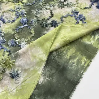 Bavlněná látka TIE DYE EMBROIDERY Eva tape design A
