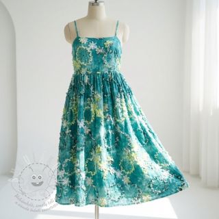 Bavlněná látka TIE DYE EMBROIDERY Eva tape design B