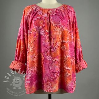 Bavlněná látka TIE DYE EMBROIDERY Eva tape design F