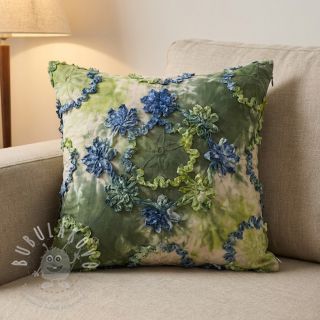 Bavlněná látka TIE DYE EMBROIDERY Eva tape design A